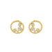 LADIES EARRINGS 0.15CT ROUND DIAMOND 10K YELLOW GOLD