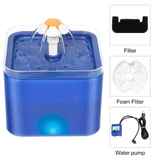 Pet Water Fountain with LED & Filter