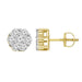 LADIES  EARRINGS 0.15CT ROUND DIAMOND 14K YELLOW GOLD