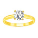 LADIES SOLITAIRE RING 0.50CT ROUND DIAMOND 14K YELLOW GOLD