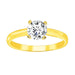 LADIES RING 0.15CT ROUND DIAMOND 14K YELLOW GOLD