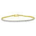 LADIES  BRACELET 1.00CT ROUND DIAMOND 14K YELLOW GOLD(SI QUALITY)