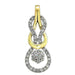 LADIES PENDANT WITH CHAIN 0.25CT ROUND DIAMOND 10K YELLOW GOLD