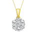 LADIES PENDANT WITH CHAIN 0.50CT ROUND DIAMOND 14K YELLOW GOLD (SI QUALITY)