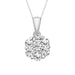 LADIES PENDANT WITH CHAIN 0.25CT ROUND DIAMOND 14K WHITE GOLD (SI QUALITY)