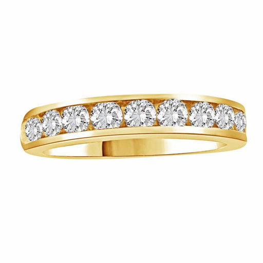 LADIES BAND 1.00CT ROUND DIAMOND 14K YELLOW GOLD (SI QUALITY)