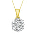 LADIES  PENDANT WITH CHAIN 1.00CT ROUND DIAMOND 14K YELLOW GOLD