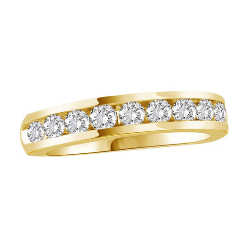 LADIES BAND 0.75CT ROUND DIAMOND 14K YELLOW GOLD (SI QUALITY)