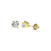 LADIES EARRINGS 0.25CT ROUND DIAMOND 14K YELLOW GOLD