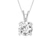 LADIES SOLITAIRE PENDANT 1.00CT ROUND DIAMOND 14K WHITE GOLD