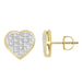 MEN'S HEART YUVA EARRING 0.10CT ROUND DIAMOND 10K YELLOW GOLD