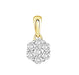 LADIES PENDANT WITH CHAIN 0.50CT ROUND DIAMOND 10K YELLOW GOLD