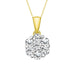 LADIES PENDANT WITH CHAIN 0.15CT ROUND DIAMOND 10K YELLOW GOLD