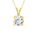 SOLITAIRE LADIES PENDANT 0.33CT ROUND DIAMOND 14K YELLOW GOLD