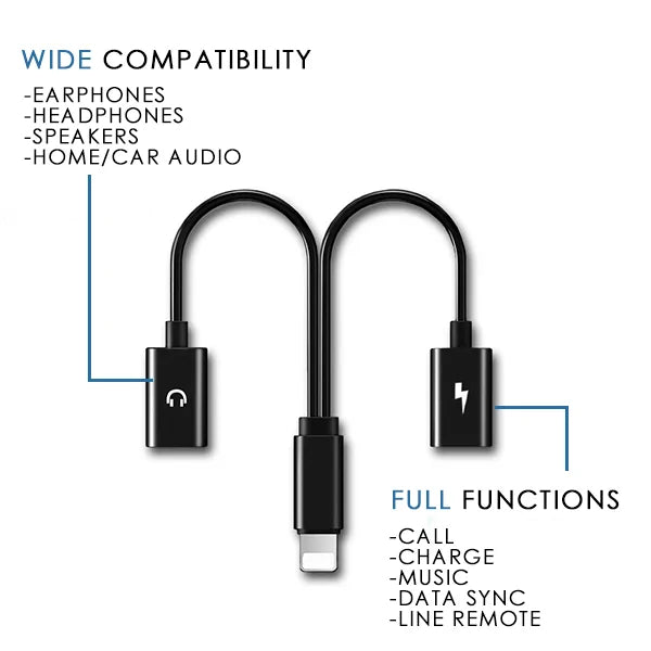 Dual Music & Charging Adapter