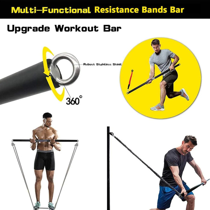 Workout Bar Fitness Resistance Bands