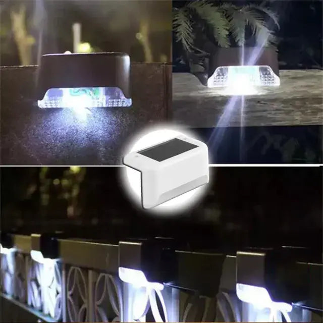 Warm White LED Solar Step Lamp