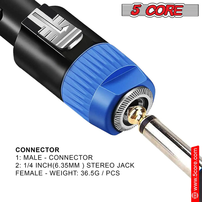 5 Core Speakon Adapter High Quality Audio Jack Male Audio Pin Professional Speaker Adapter Connector