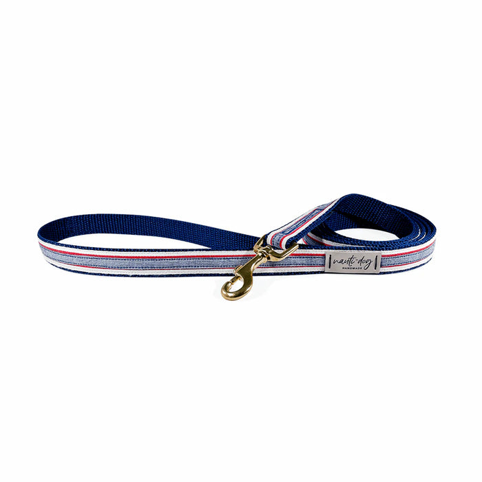 Chambray Classic Oxford Ribbon Dog Leash