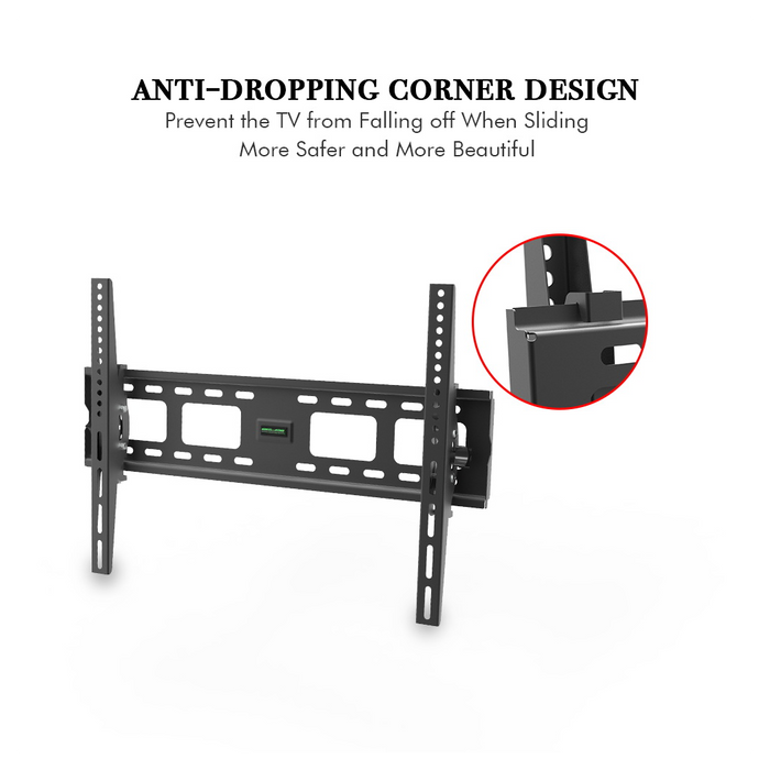 TMW600 32-70" Flat Tilting TV Wall Mount  with Spirit Level