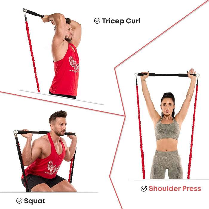 Workout Bar Fitness Resistance Bands