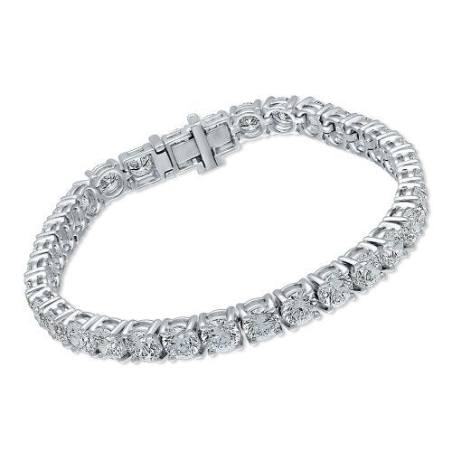 4 Prong Round Tennis Bracelet - 14k Yellow Gold, 15.00 Ct