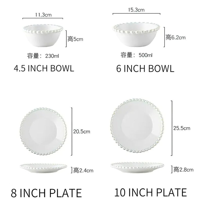 Ceramic Tableware Set Nordic Creative Pearls